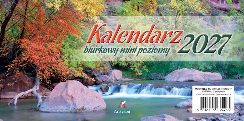 KALENDARZ BIURKOWY MINI POZIOMY 19,6X9,4 2027