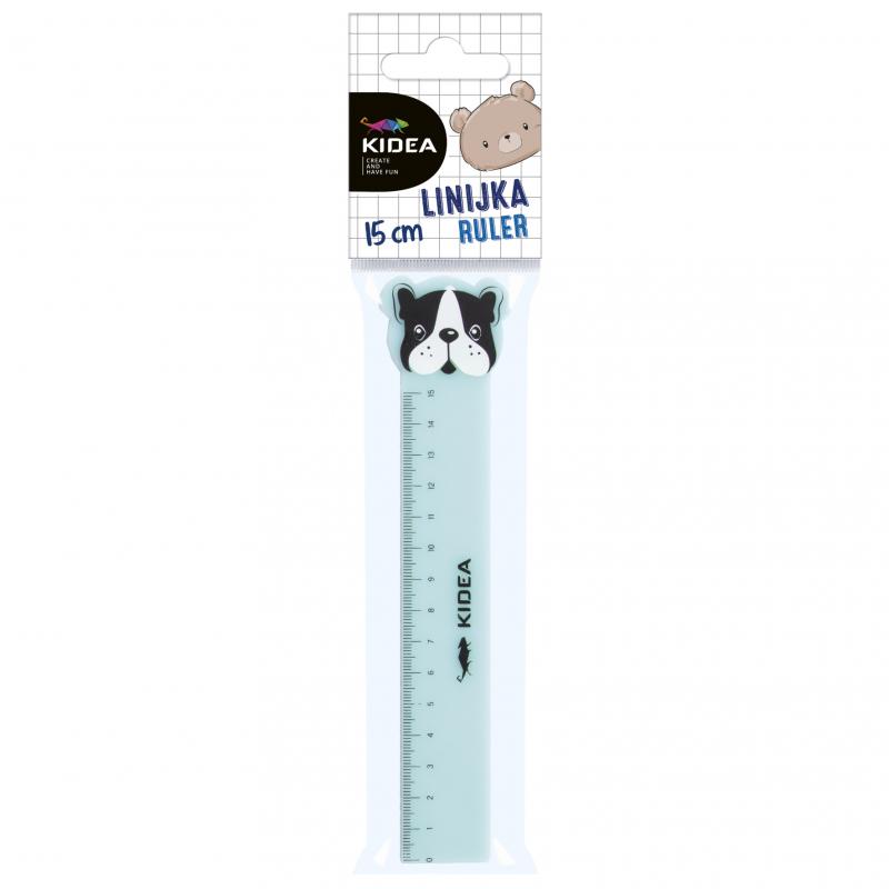 LINIJKA Z FIGURKĄ 15 CM KIDEA
