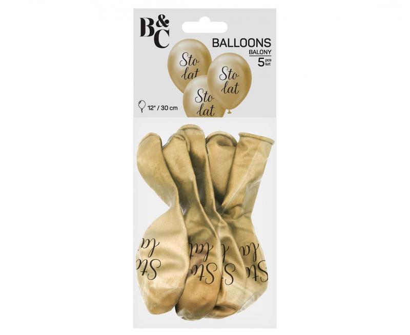 BALONY BEAUTY&CHARM STO LAT PLATYNOWE JASNE ZŁOTE 12'A'5