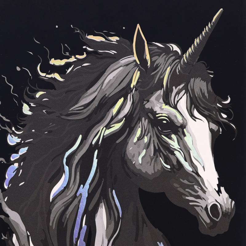 KOŁOZESZYT B5/100# UNICORN CZARNY 80G STRIGO