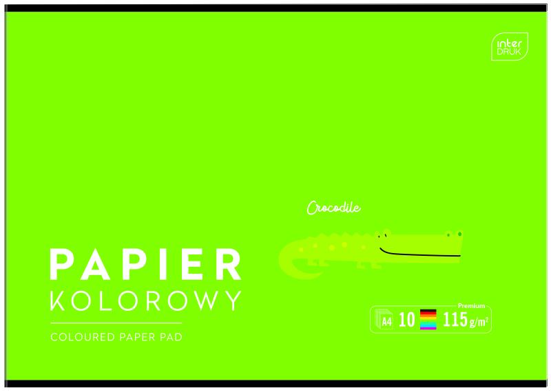 ZESZYT PAPIERÓW KOLOROWYCH A4/10 115G BB KIDS INTERDRUK