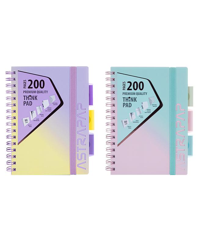 KOŁOZESZYT A5 PP ASTRAPAP OMBRE PASTEL - MIX KOL