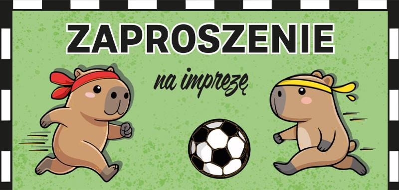 ZAPROSZENIE KAPIBARA PIŁKARZ A/5