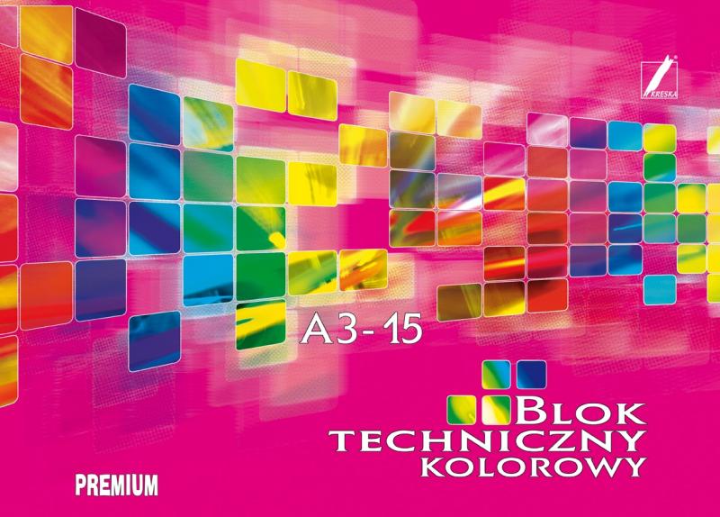 BLOK TECHNICZNY A3/15 KOLOR PREMIUM KRESKA