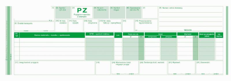 DRUK M PRZYJĘCIE MATERIAŁU 1/2 A4