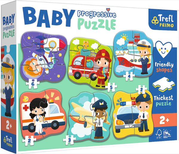 PUZZLE BABY PROGRESSIVE ZAWODY I POJAZDY