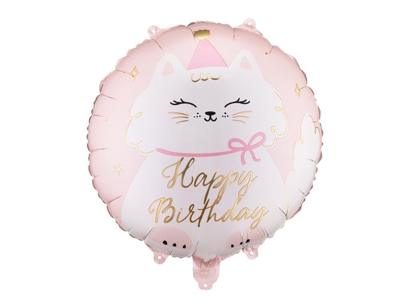 BALON FOLIOWY PASTYLKA KOTEK 35X35CM MIX
