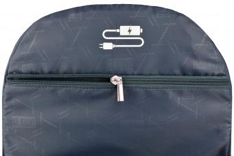 PLECAK 4-KOMOROWY GEOMETRIC GREY STRIGHT BP-04