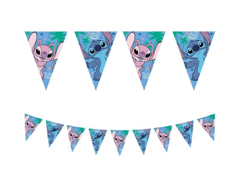 BANER PAPIEROWY FLAGI, STITCH & ANGEL DISNEY, 120 x 180 cm, (FSC)