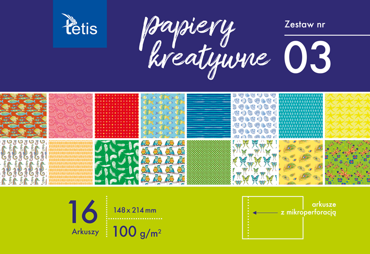 PAPIERY KREATYWNE A5 ZESTAW NR 03