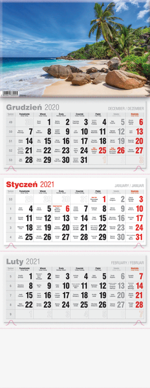 KALENDARZ TRÓJDZIELNY LUX 2027