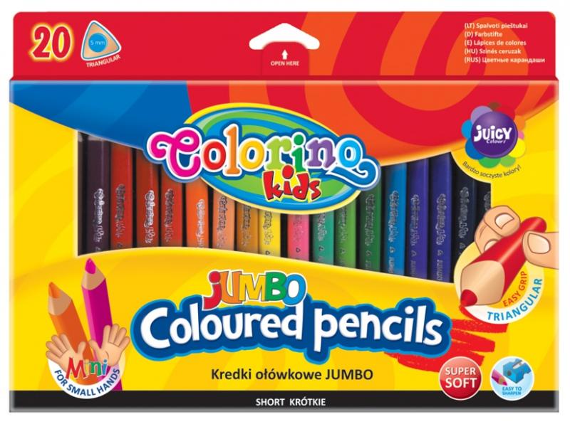 KREDKI OŁÓWKOWE 20 COLORINO MINI JUMBO