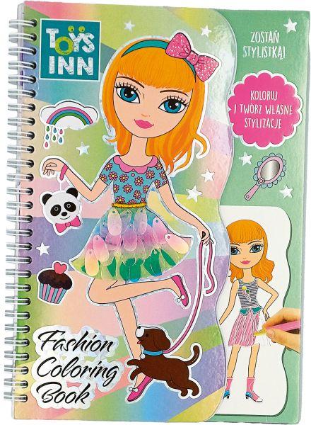 ZESTAW Z UBRANIAMI I DODATKAMI DO KOLOROWANIA FASHION COLORING BOOK