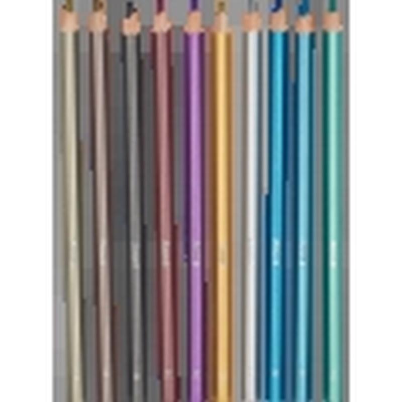 KREDKI 12 PELIKAN METALLIC HEXAGONALNE