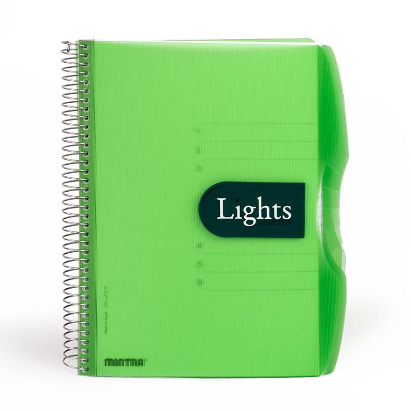 KOŁONOTATNIK A6/150= LIGHTS ZIELONY 80G