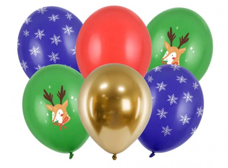 BALONY MERRY CHRISTMAS MIX 30CM BN #ŚWIĘTA