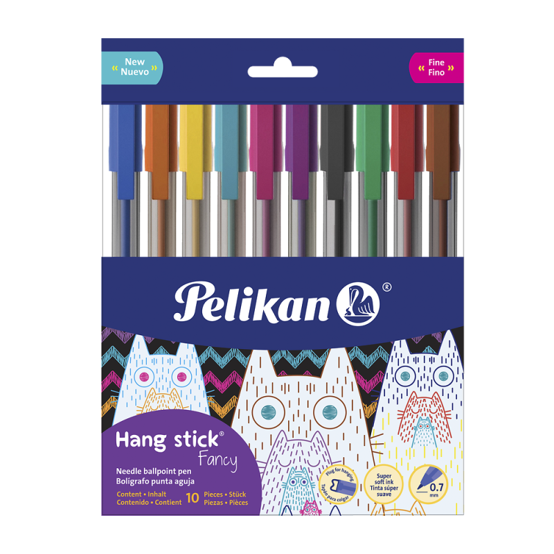 DŁUGOPIS PELIKAN HANGSTI FANCY 0,7MM MIX BG
