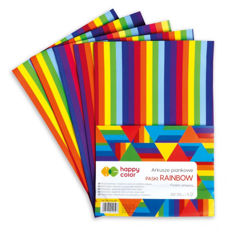 ARKUSZE PIANKOWE RAINBOW PASKI A4/5