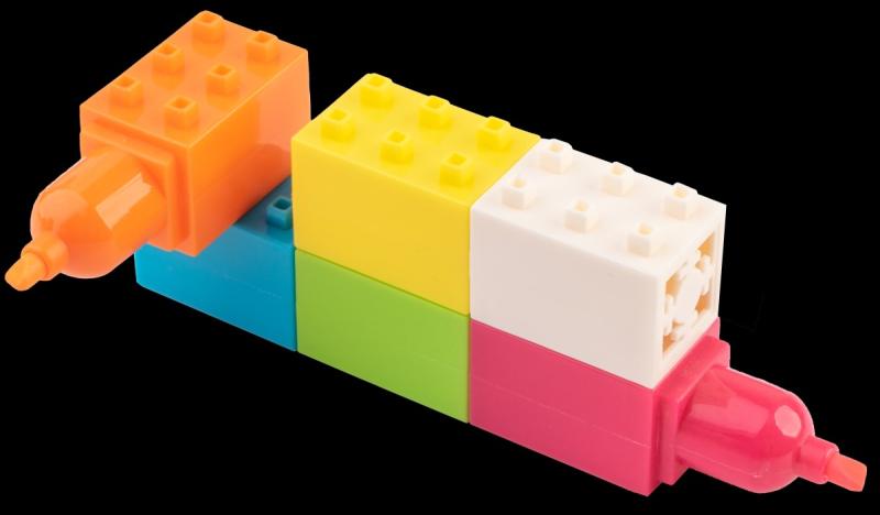 ZAKREŚLACZE BLOCKS 5 KOLORÓW FLUO GSS