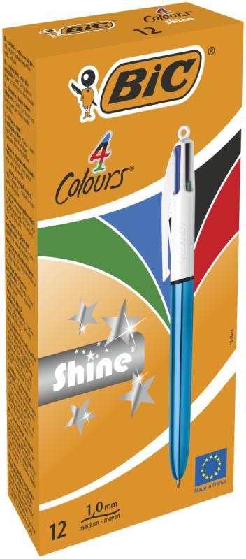 DŁUGOPIS BIC 4-KOL COLOURS SHINE NIEBIESKI A12