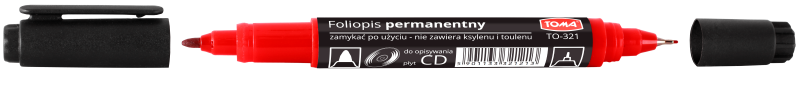 PISAK CD DWUSTR.TOMA TO-321 CZERWONY