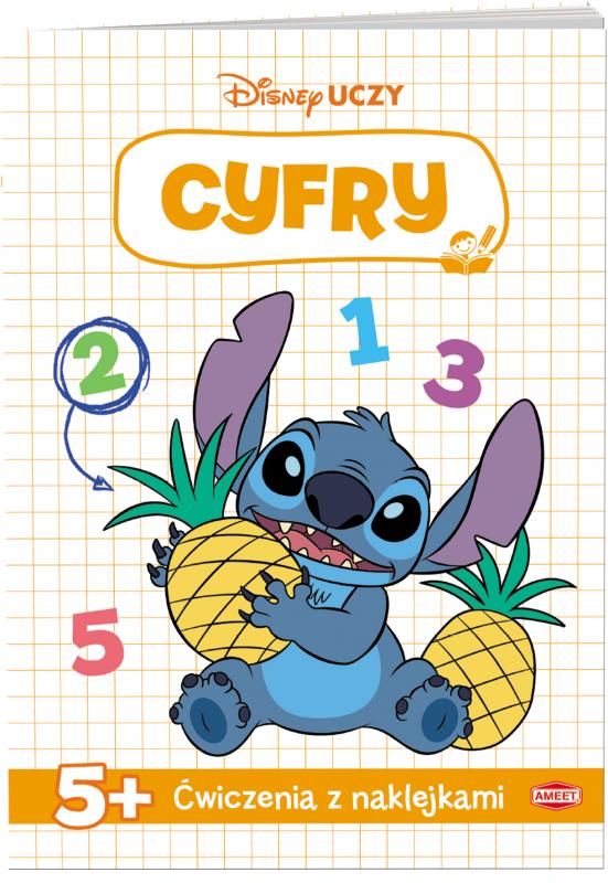 KSIĄŻECZKA DISNEY UCZY STITCH. ĆWICZENIA Z NAKLEJKAMI CYFRY