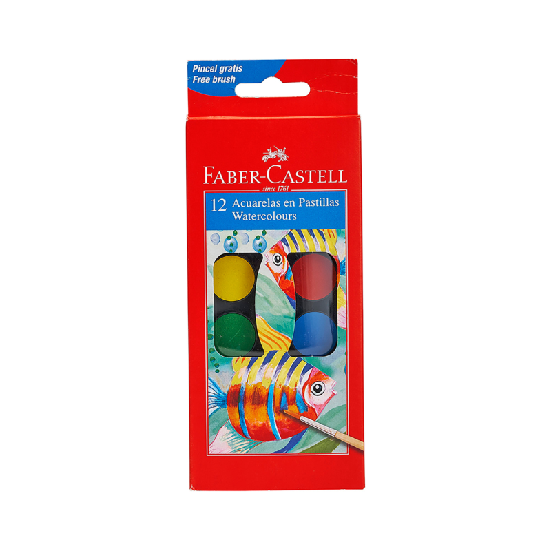 FARBY SZKOLNE 12 KOL. 24MM KASETKA MAŁA FABER-CASTELL