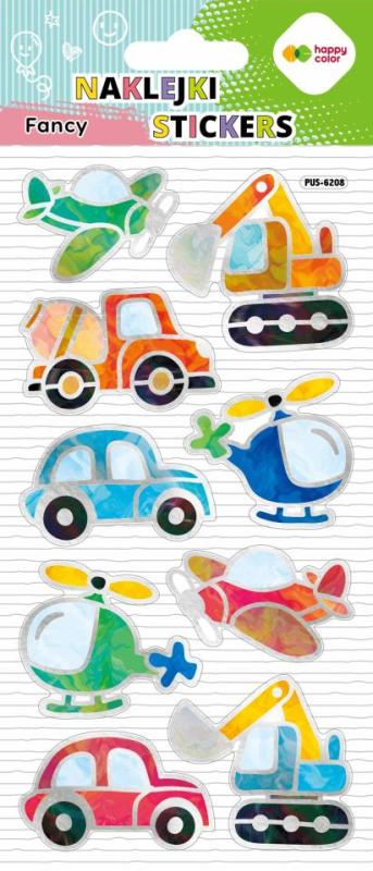 NAKLEJKI 3D FANCY - VEHICLES FUN, 90x210 mm, Happy Color