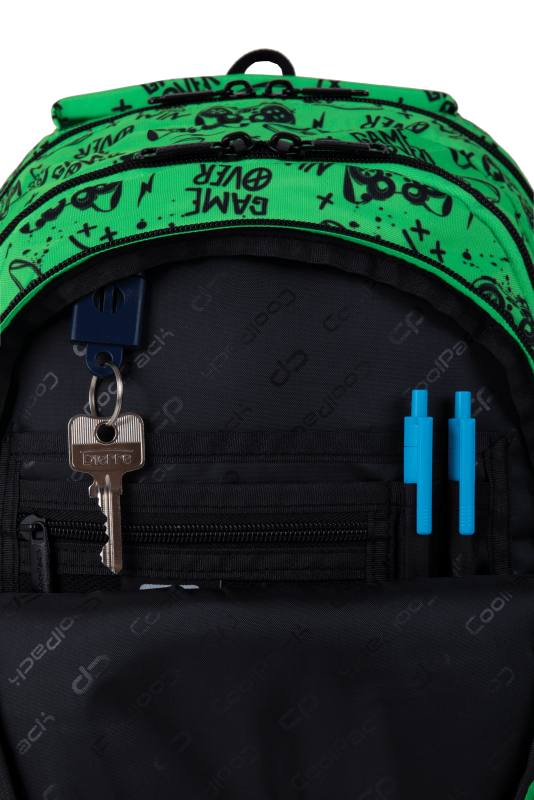 PLECAK SZKOLNY CP JERRY - GAME OVER GRADIENT GREEN