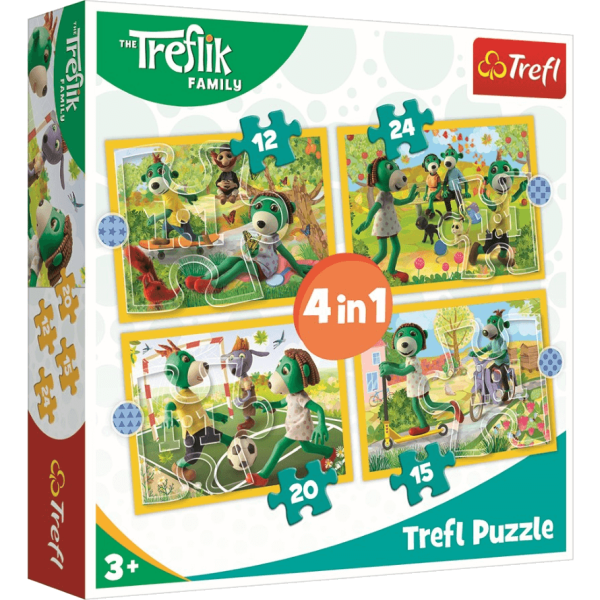 PUZZLE 4W1 TREFL WSPÓLNE ZABAWY TREFLIKÓW