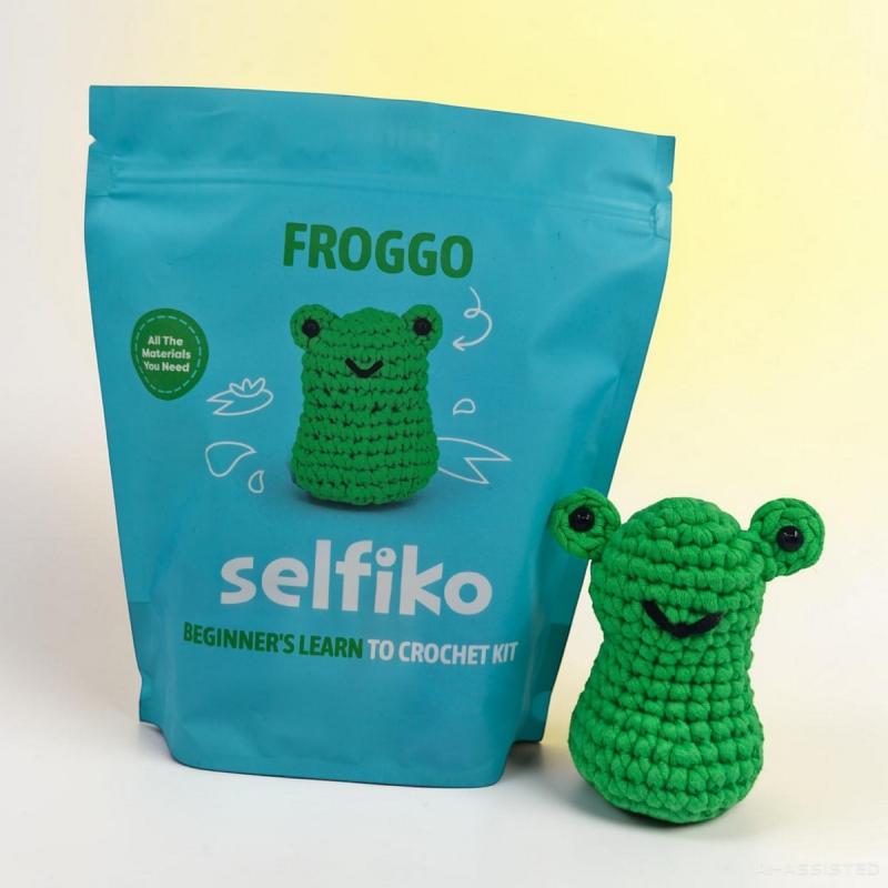 ZESTAW DO SZYDEŁKOWANIA ŻABKA FROGGO SELFIKO