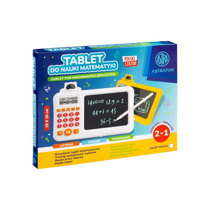 TABLET DO NAUKI MATEMATYKI LCD ASTRAFUN 19X15CM + POLSKI LEKTOR