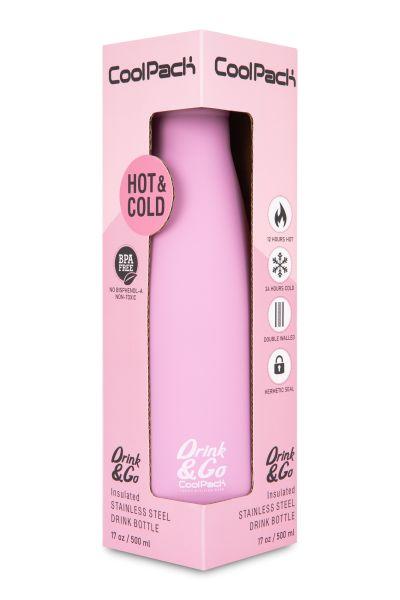 BIDON METALOWY CP TERMO BOTTLE - PASTEL / POWDER PINK