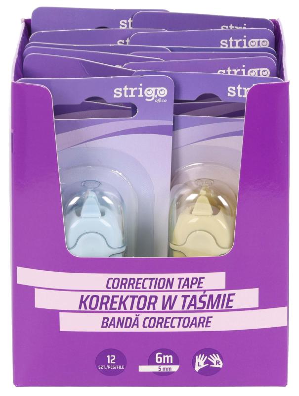 KOREKTOR W TAŚMIE MINI 5MMX6M ŻÓŁTY STRIGO