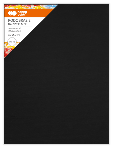 PODOBRAZIE BAWEŁNIANE 30X40 IMPREGNOWANE CZARNE MDF 4MM GDD
