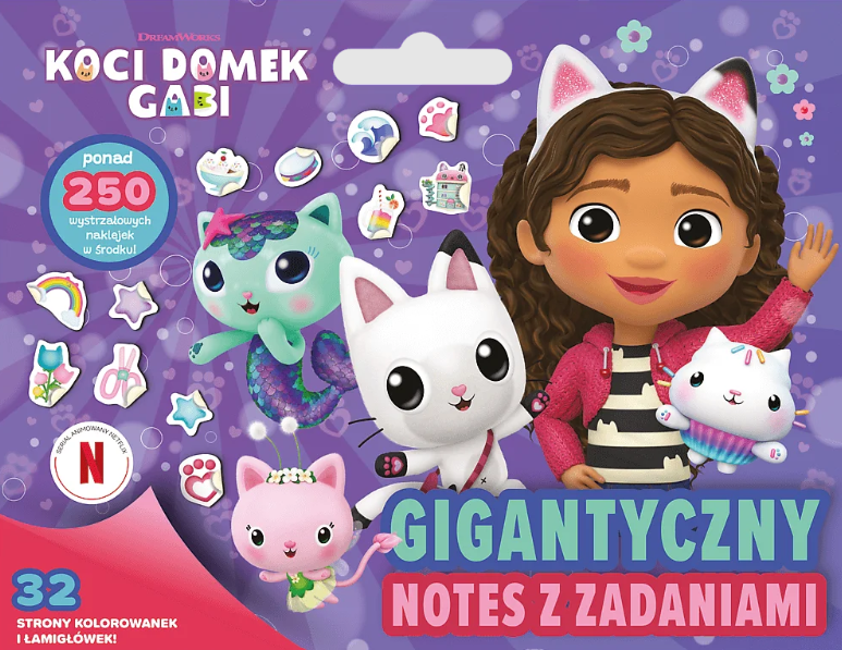 KSIĄŻECZKA TREFL KOCI DOMEK GABI. GIGANTYCZNY NOTES Z ZADANIAMI