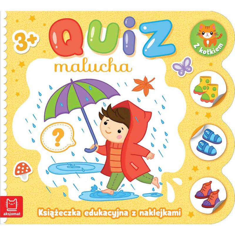 KSIĄŻECZKA QUIZ MALUCHA Z NAKLEJKAMI Z KOTKIEM 3-4 LATA