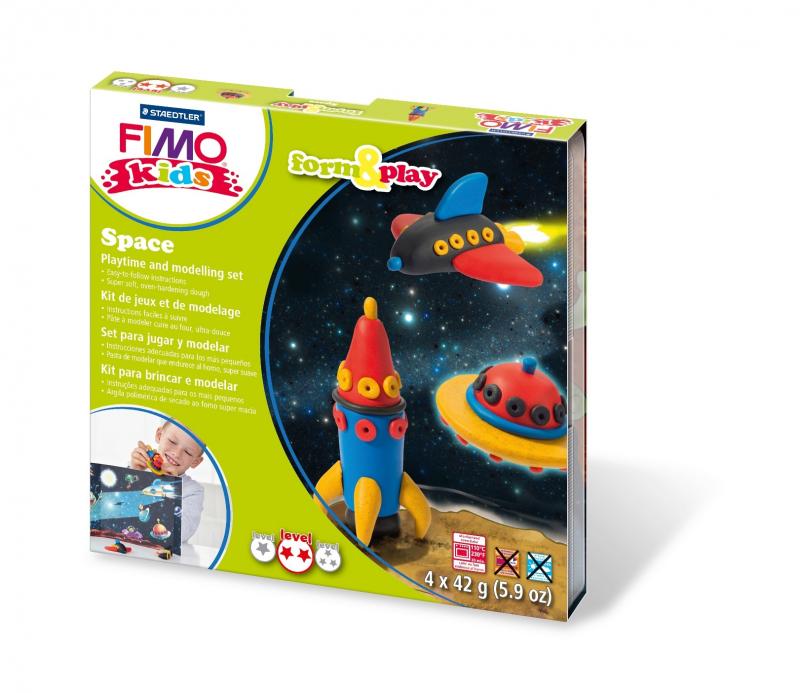 ZESTAW FIMO KIDS FORM&PLAY 4X42G DINOZAURY