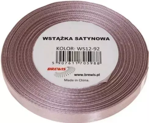 WSTĄŻKA SATYNOWA 25MM/32M 92 PUDROWY RÓŻ