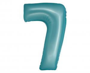 BALON FOLIOWY SMART CYFRA 7 JASNONIEBIESKA MAT 76CM