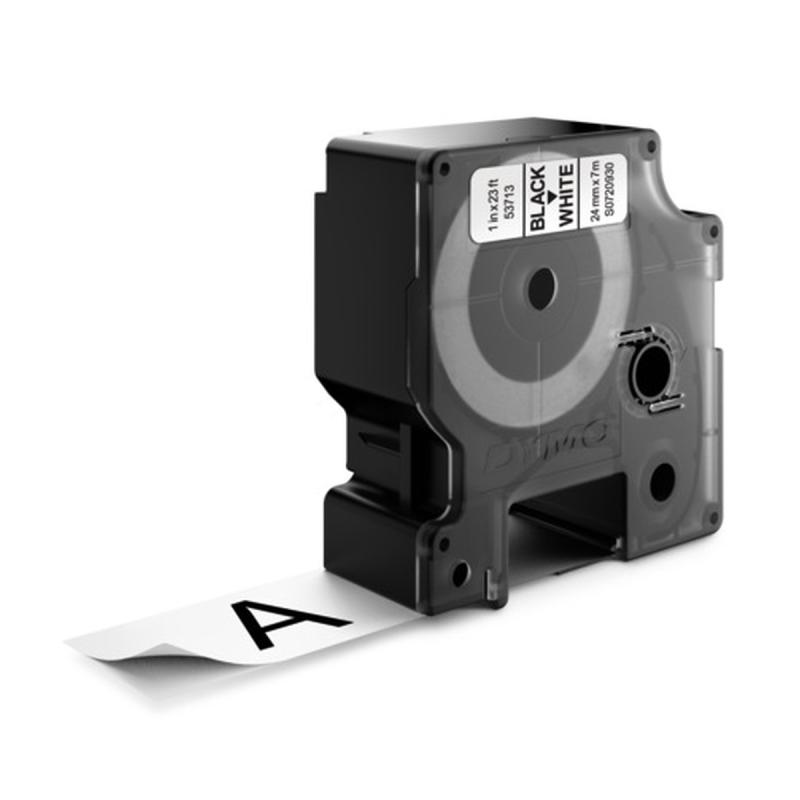 TAŚMA DYMO 24MM CZARNO BIAŁA