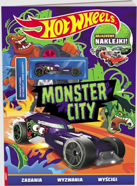 KSIĄŻECZKA MATTEL HOT WHEELS. MONSTER CITY