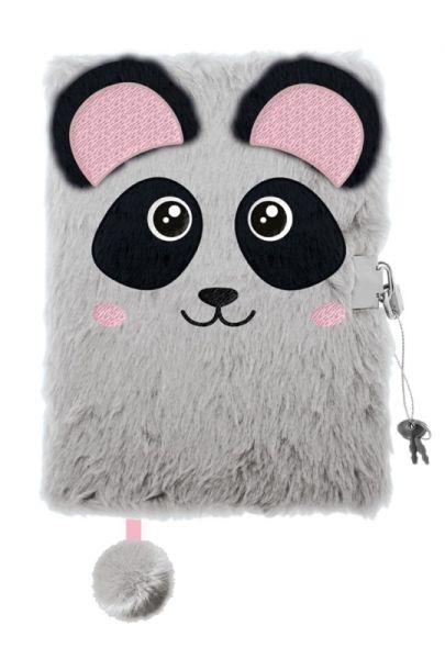 PAMIĘTNIK Z KŁÓDKĄ 3D WŁOCHACZ A5/96 PANDA BAMBINO PREMIUM