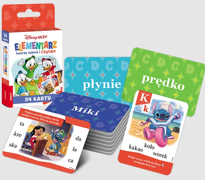 KSIĄŻECZKA DISNEY UCZY MIX. ELEMENTARZ TWORZĘ ZDANIA I CZYTAM KARTY BANER