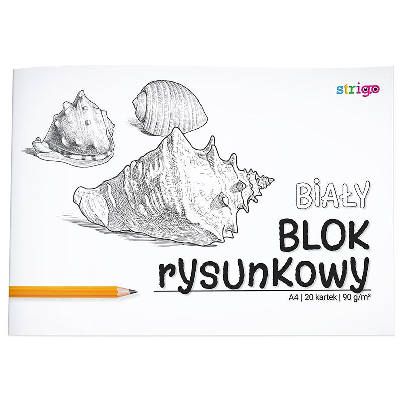 BLOK RYSUNKOWY A4 20K 90G BIAŁY