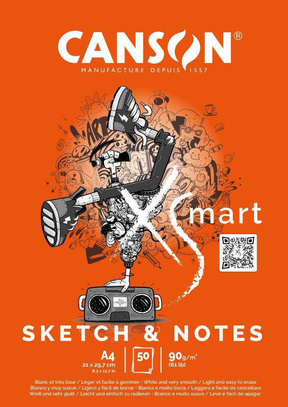 BLOK SZKICOWNIK A4 90G XSMART SKETCH& NOTES