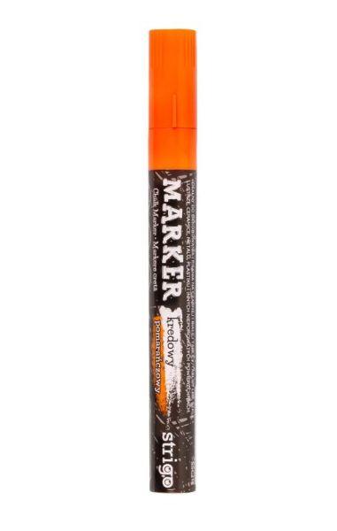 MARKER KREDOWY Z OKRĄGŁĄ KOŃCÓWKĄ NEON POMARAŃCZOWY STRIGO