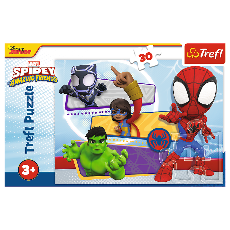 PUZZLE 30 TREFL ODWAŻNY SPIDEY