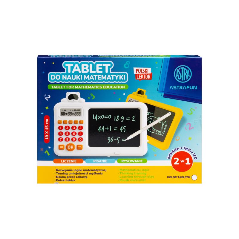 TABLET DO NAUKI MATEMATYKI LCD ASTRAFUN 19X15CM + POLSKI LEKTOR
