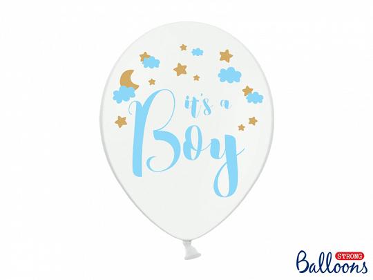 BALONY IT'S A BOY P.PURE WHITE 30CM